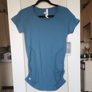 Athleta Sky Blue Speedlight Tee In Teal Blue